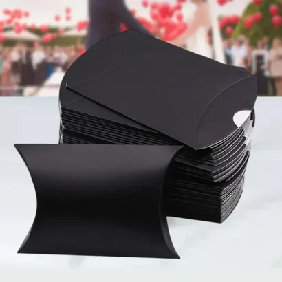 Custom Black Pillow Boxes