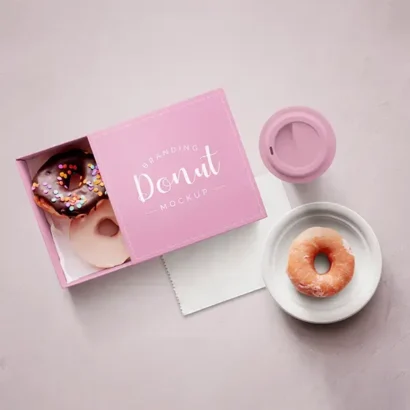 Custom Pink Donut boxes